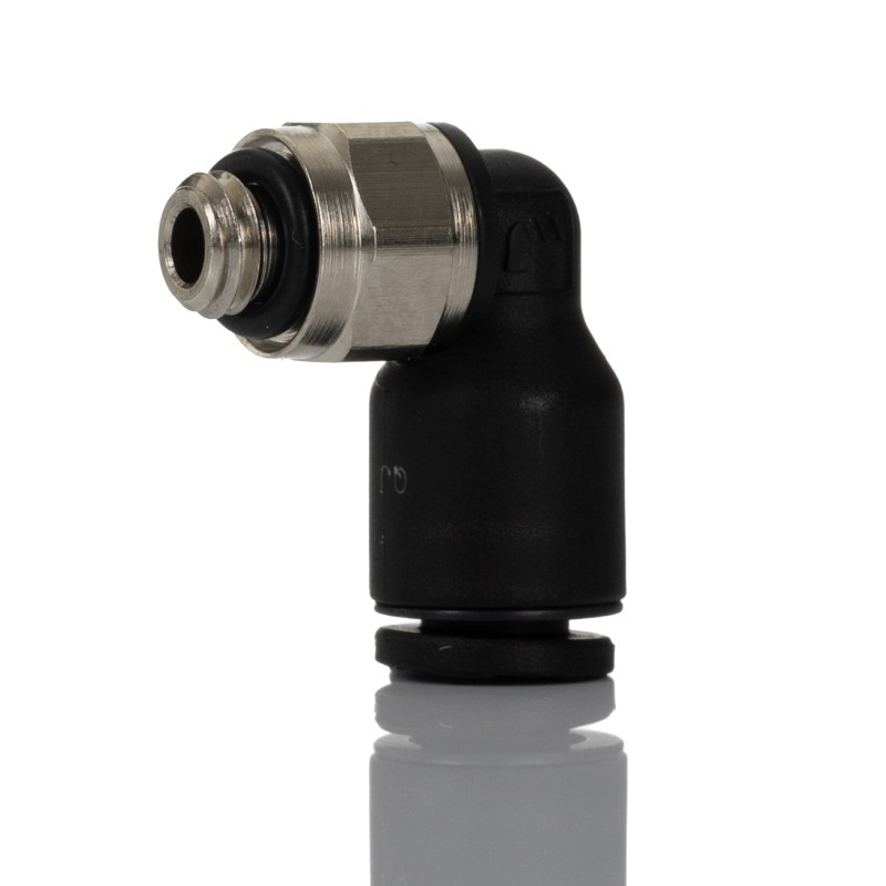 5 pcs - Legris LF3000 Series Elbow Threaded Adaptor, M5 Male to Push In 4 mm, Threaded-to-Tube Connection Style