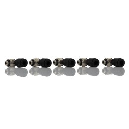 5 pcs - Legris LF3000 Series Elbow Threaded Adaptor, M5 Male to Push In 4 mm, Threaded-to-Tube Connection Style