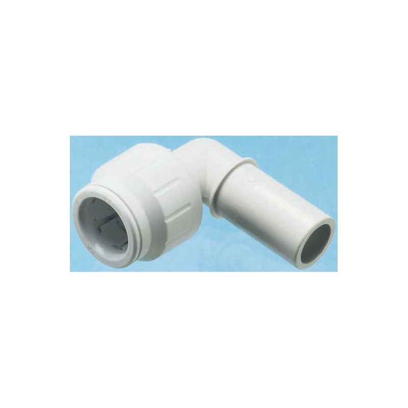 2 pcs - John Guest 90° Stem Elbow PVC Pipe Fitting, 15mm
