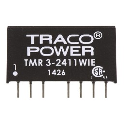 1 pcs - TRACOPOWER TMR 3WIE DC-DC Converter, 5V dc/ 600mA Output, 9 - 36 V dc Input, 3W, Through Hole, +85°C Max Temp