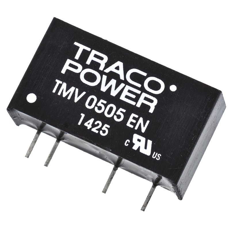 1 pcs - TRACOPOWER TMV EN DC-DC Converter, 15V dc/ 65mA Output, 4.5 - 5.5 V dc Input, 1W, Through Hole, +85°C Max Temp