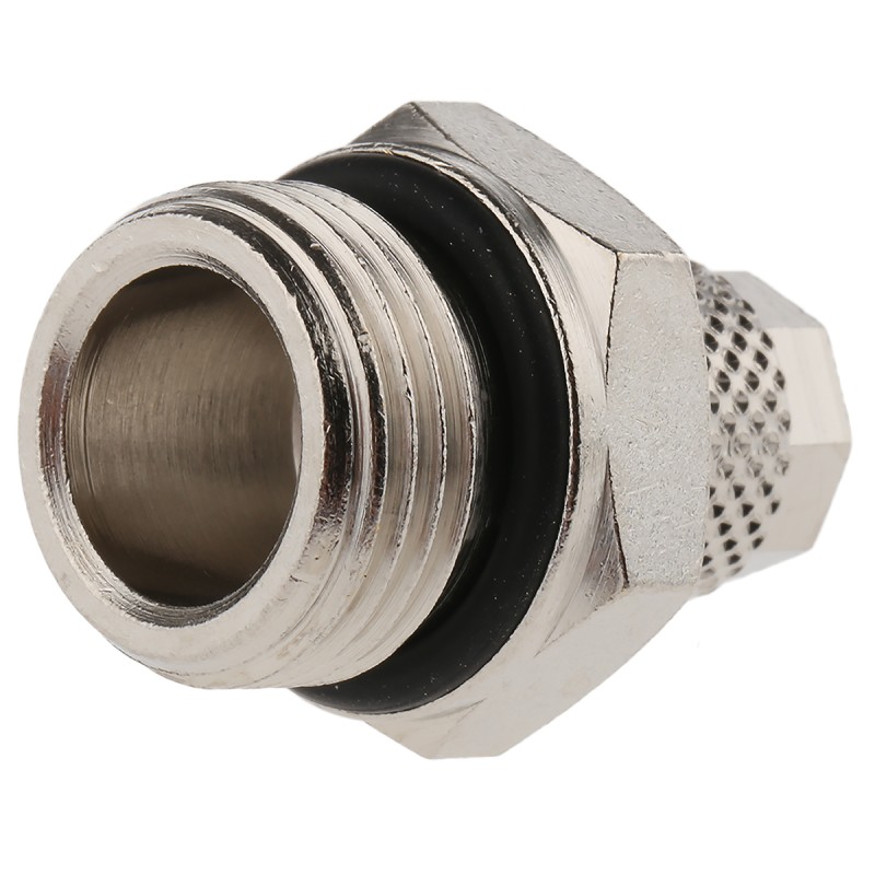 5 pcs - RS PRO Straight Threaded Adaptor, G 3/8 Male to Push In 6 mm, Threaded-to-Tube Connection Style