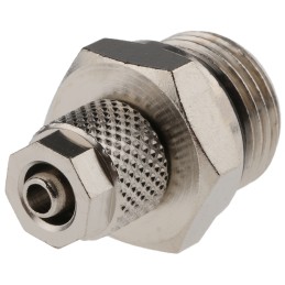 5 pcs - RS PRO Straight Threaded Adaptor, G 3/8 Male to Push In 6 mm, Threaded-to-Tube Connection Style