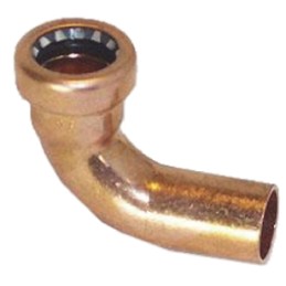 2 pcs - Copper Pipe Fitting, Push Fit 90° Street Elbow for 15mm pipe