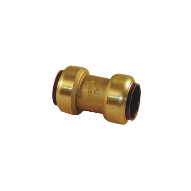 2 pcs - Pegler Yorkshire Brass Pipe Fitting, Straight Push Fit Coupler, Female to Female 15mm