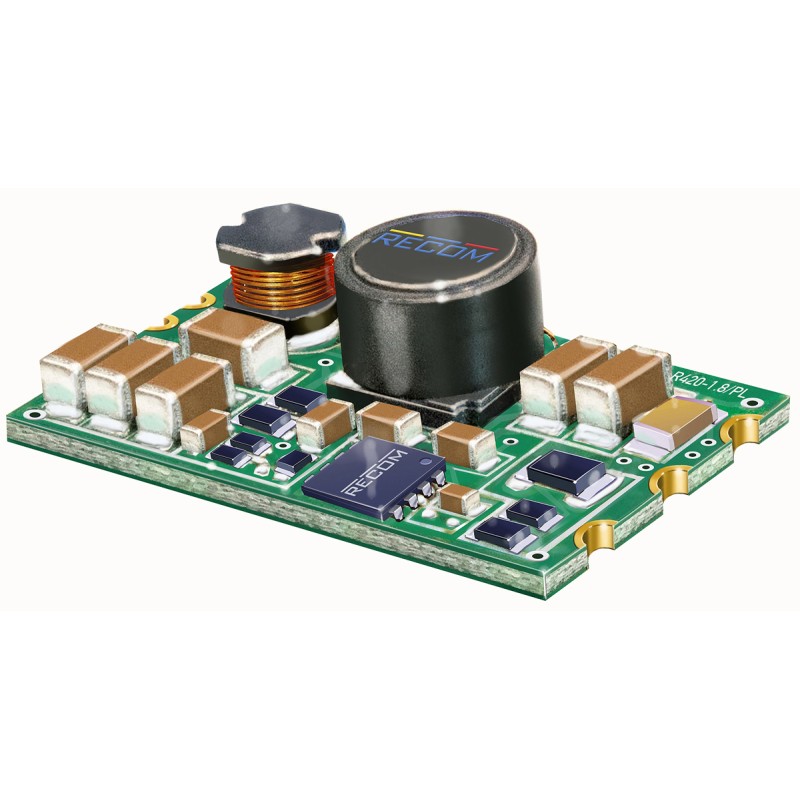 1 pcs - Recom R420 DC-DC Converter, 5V dc/ 10mA Output, 10 - 36 V dc Input, Surface Mount, +105°C Max Temp -40°C Min Temp