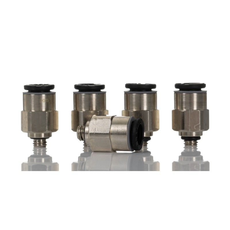 5 pcs - Legris LF3000 Series Straight Threaded Adaptor, M5 Male to Push In 6 mm, Threaded-to-Tube Connection Style