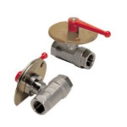 2 pcs - Legris Nickel Plated Brass Appliance Valve, Manual Ball Valve 3/4in, 24.5mm