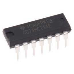 1 pcs - Texas Instruments CD74HCT14E Hex Schmitt Trigger Inverter, 14-Pin PDIP