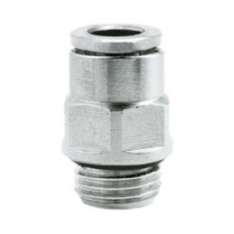 5 pcs - Norgren PNEUFIT 10 Series Straight Threaded Adaptor, G 1/4 Male to Push In 8 mm, Threaded-to-Tube Connection Style