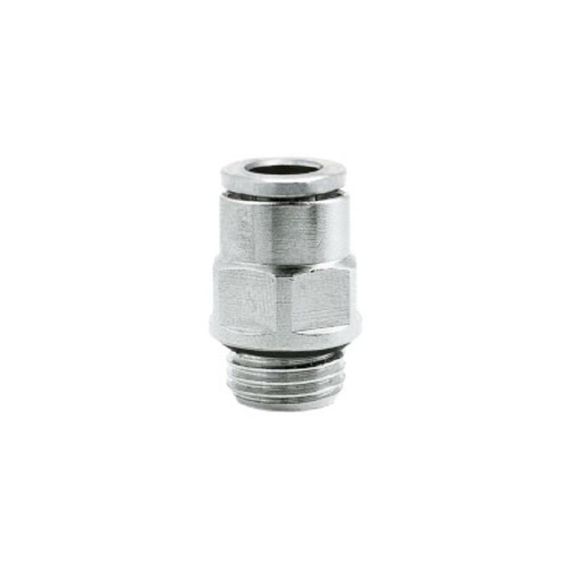 5 pcs - Norgren PNEUFIT 10 Series Straight Threaded Adaptor, G 1/4 Male to Push In 8 mm, Threaded-to-Tube Connection Style