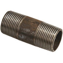 2 pcs - RS PRO Black Malleable Iron Fitting Barrel Nipple, Male BSPT 1-1/2in to Male BSPT 1-1/2in