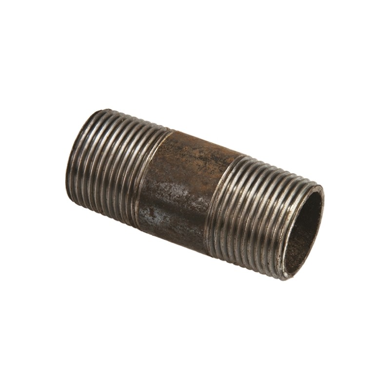 2 pcs - RS PRO Black Malleable Iron Fitting Barrel Nipple, Male BSPT 1-1/2in to Male BSPT 1-1/2in