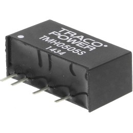 1 pcs - TRACOPOWER TMH DC-DC Converter, 5V dc/ 400mA Output, 4.5 - 5.5 V dc Input, 2W, Through Hole, +85°C Max Temp