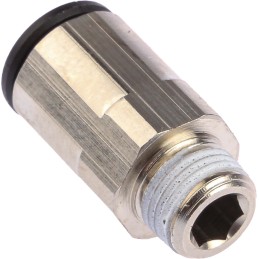 5 pcs - Legris LF3000 Series Straight Threaded Adaptor, R 1/8 Male to Push In 8 mm, Threaded-to-Tube Connection Style