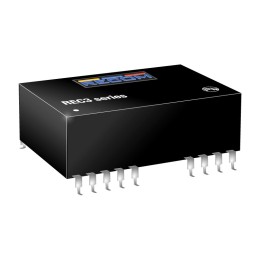 1 pcs - Recom REC3 DC-DC Converter, 12V dc/ 250mA Output, 4.25 - 5.75 V dc Input, 3W, Through Hole, +80°C Max Temp -40°C