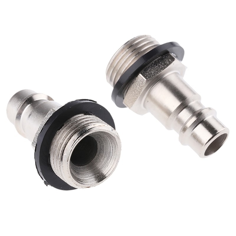 5 pcs - RS PRO Brass, Steel Male Pneumatic Quick Connect Coupling, G 3/8 Male Threaded