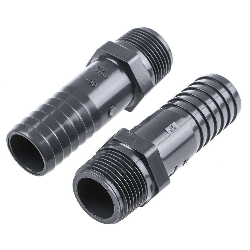 2 pcs - Georg Fischer Hose Connector, BSPT 30mm