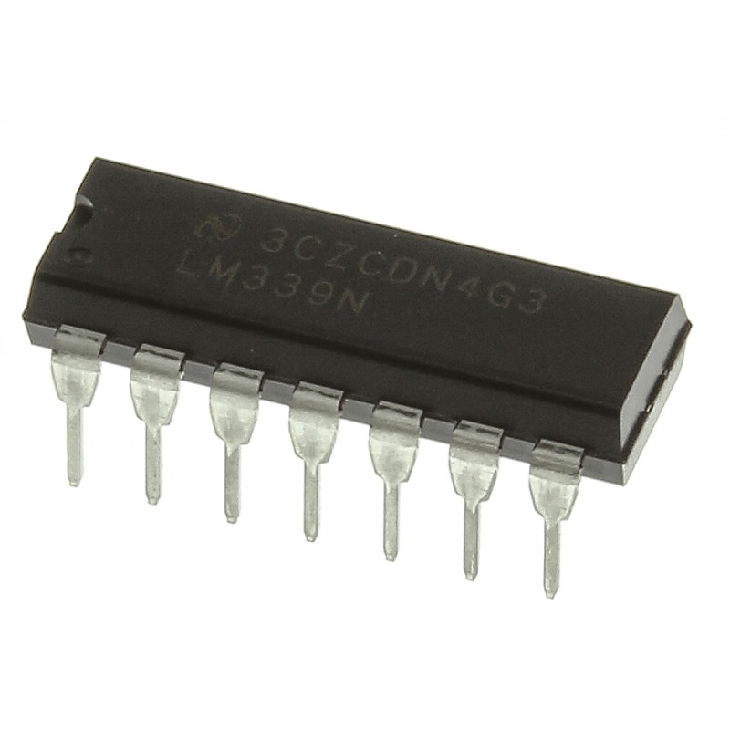 1 pcs - LM339N/NOPB Texas Instruments, Quad Comparator, Open Collector O/P, 1.3μs 3 - 28 V 14-Pin MDIP