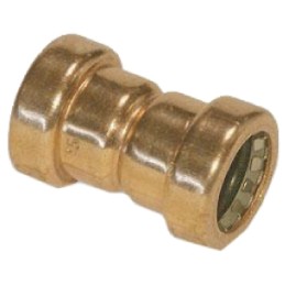 2 pcs - Copper Pipe Fitting, Push Fit Straight Coupler for 22mm pipe