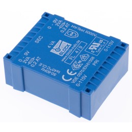 1 pcs - Block 9V ac 2 Output Through Hole PCB Transformer, 4VA