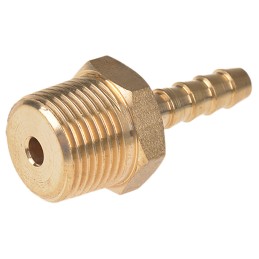 2 pcs - RS PRO Hose Connector Hose Tail Adaptor, G 3/8in 1/4in ID