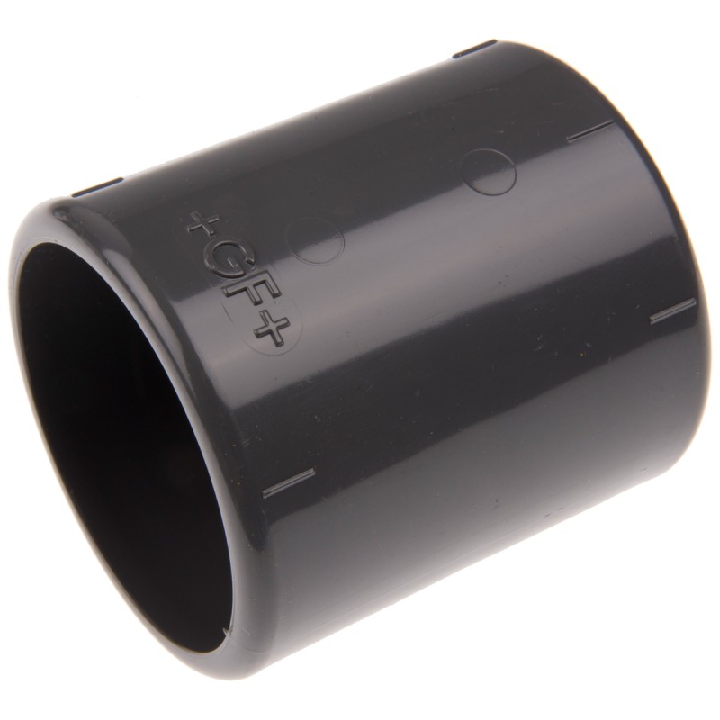 2 pcs - Georg Fischer Straight Equal Socket PVC Pipe Fitting, 2in