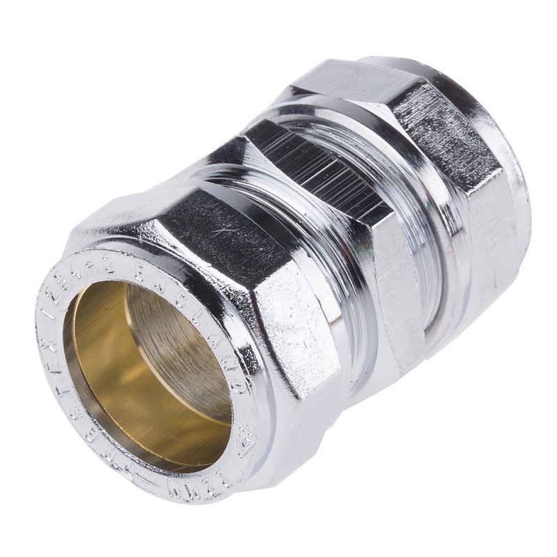 2 pcs - RS PRO Brass Compression Fitting, Straight Coupler