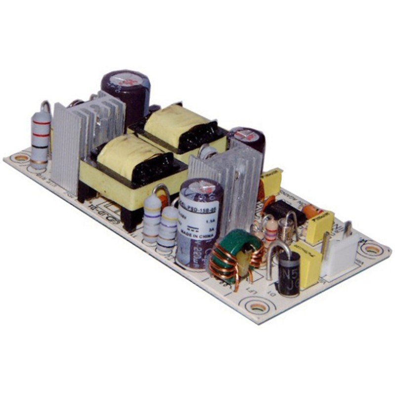 1 pcs - MEAN WELL PSD 15 DC-DC Converter, 12V dc/ 1.25A Output, 18 - 36 V dc Input, 15W, Chassis Mount, +60°C Max Temp