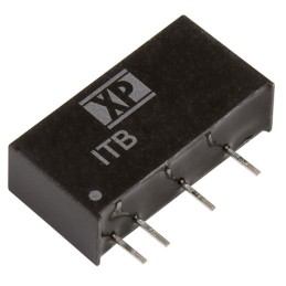 1 pcs - XP Power ITB DC-DC Converter, 15V dc/ 66mA Output, 21.6 - 26.4 V dc Input, 1W, Through Hole, +105°C Max Temp