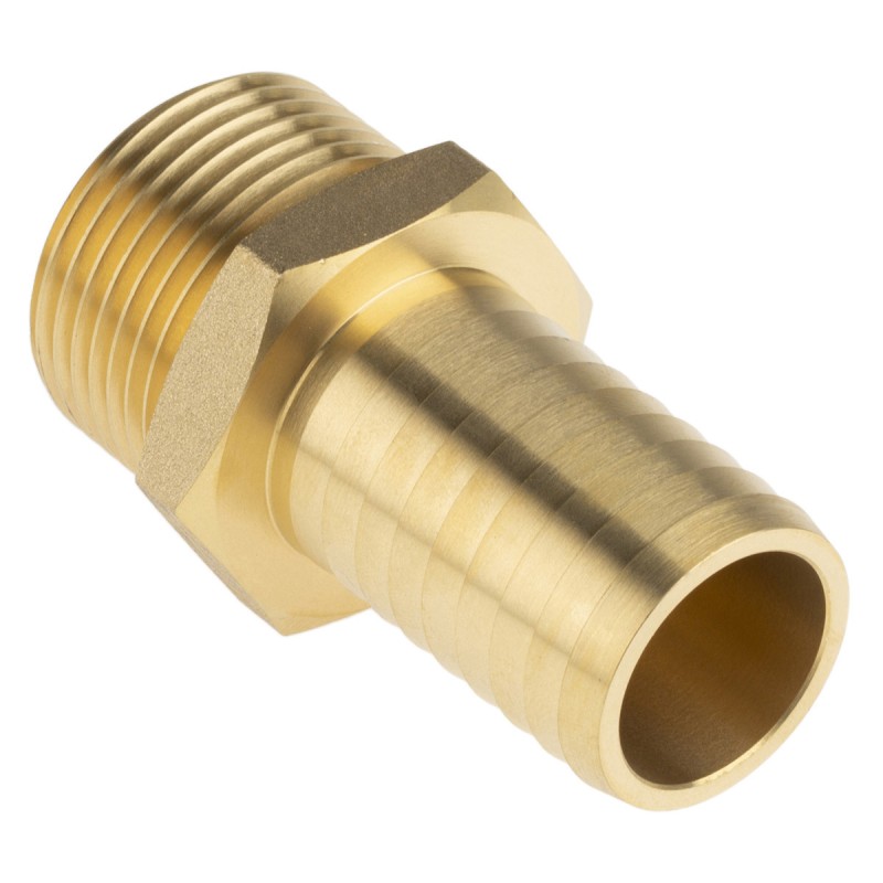 2 pcs - RS PRO Hose Connector Hose Tail Adaptor, G 1in 1in ID