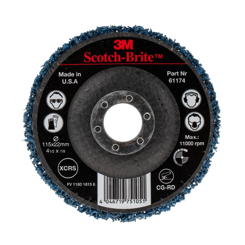1 pcs - 3M Scotch-Brite Silicon Carbide Sanding Disc, 115mm, Extra Coarse Grade, Scotch-Brite, 1 in pack