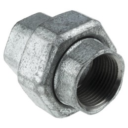 2 pcs - Georg Fischer Galvanised Malleable Iron Fitting Taper Seat Union, Female BSPP 1in to Female BSPP 1in