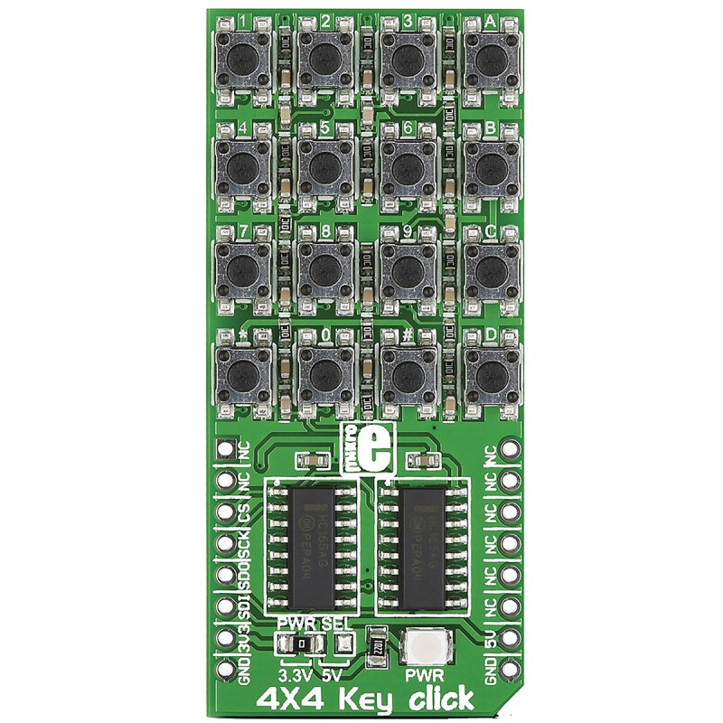 1 pcs - MikroElektronika 4 x 4 Key Keypad mikroBus Click Board
