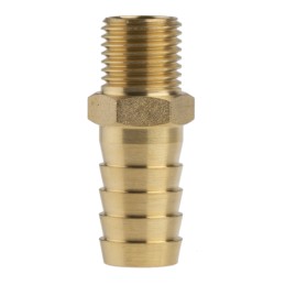 2 pcs - RS PRO Hose Connector Hose Tail Adaptor, G 1/4in 1/2in ID