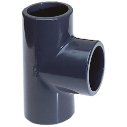 2 pcs - Georg Fischer 90° Equal Tee PVC Pipe Fitting, 20mm