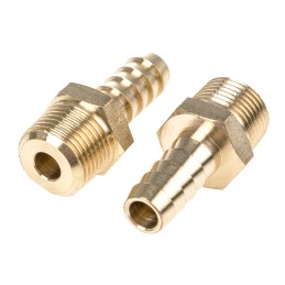 2 pcs - RS PRO Hose Connector Hose Tail Adaptor, G 3/8in 3/8in ID