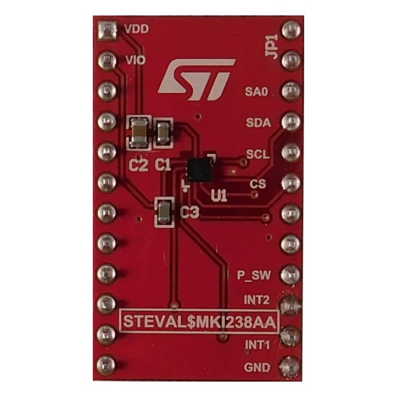 1 pcs - STMicroelectronics STEVAL-MKI238A Accelerometer Sensor Evaluation Kit for LIS2DUX12 STEVAL-MKI109V3