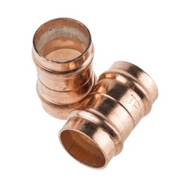 25 pcs - Copper Pipe Fitting, Solder Straight Coupler for 15mm pipe