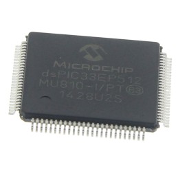 1 pcs - Microchip dsPIC33EP512MU810-I/PT, 16bit dsPIC Microcontroller, DSPIC33EP, 70MHz, 536 kB Flash, 100-Pin TQFP
