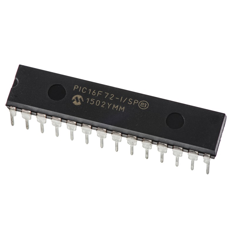 1 pcs - Microchip PIC16F72-I/SP, 8bit PIC Microcontroller, PIC16F, 20MHz, 2K Flash, 28-Pin SPDIP