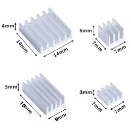 1 pcs - 52Pi Aluminum Heat Sink Pack for Raspberry Pi 4B