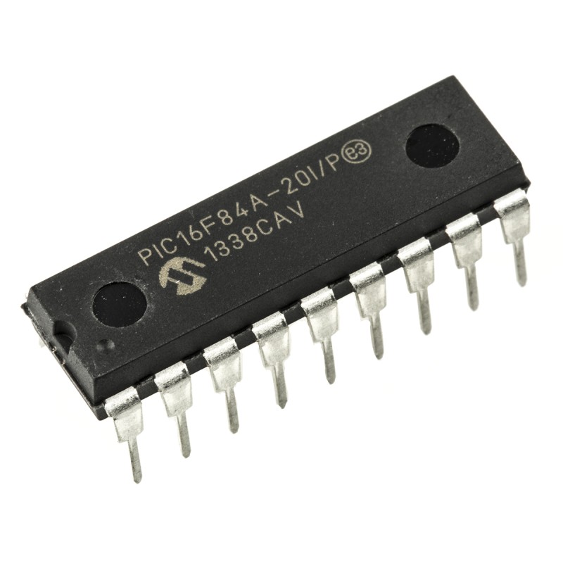1 pcs - Microchip PIC16F84A-20I/P, 8bit PIC Microcontroller, PIC16F, 20MHz, 1024 x 14 words, 64 x 14 words Flash, 18-Pin PDIP