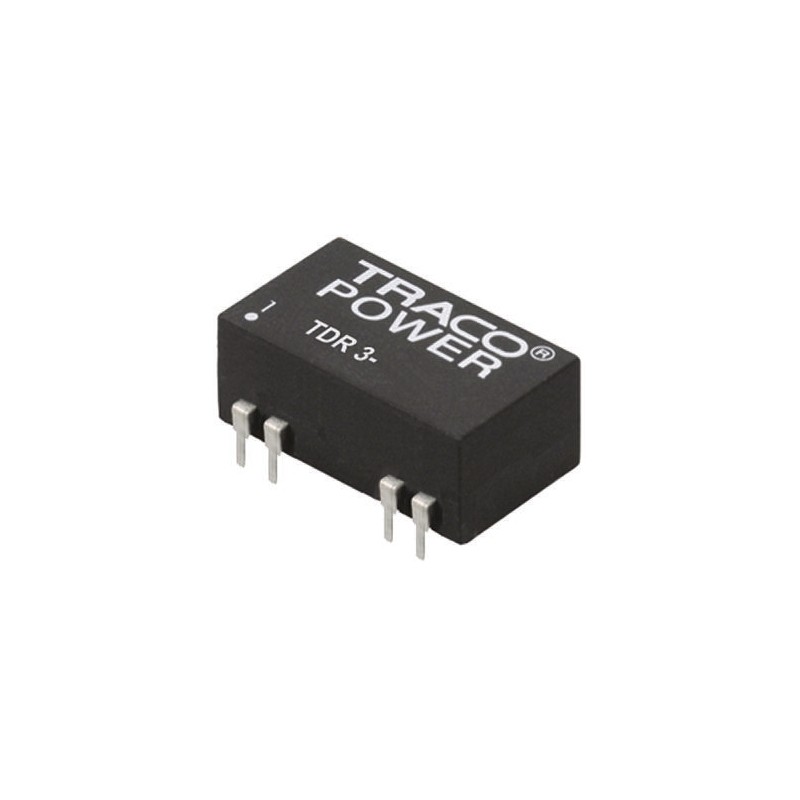 1 pcs - TRACOPOWER TDR 3 DC-DC Converter, ±12V dc/ ±125mA Output, 18 - 36 V dc Input, 3W, Through Hole, +85°C Max Temp