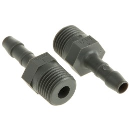 5 pcs - RS PRO Hose Connector, Straight Hose Tail Adaptor, R 1/8in 4mm ID