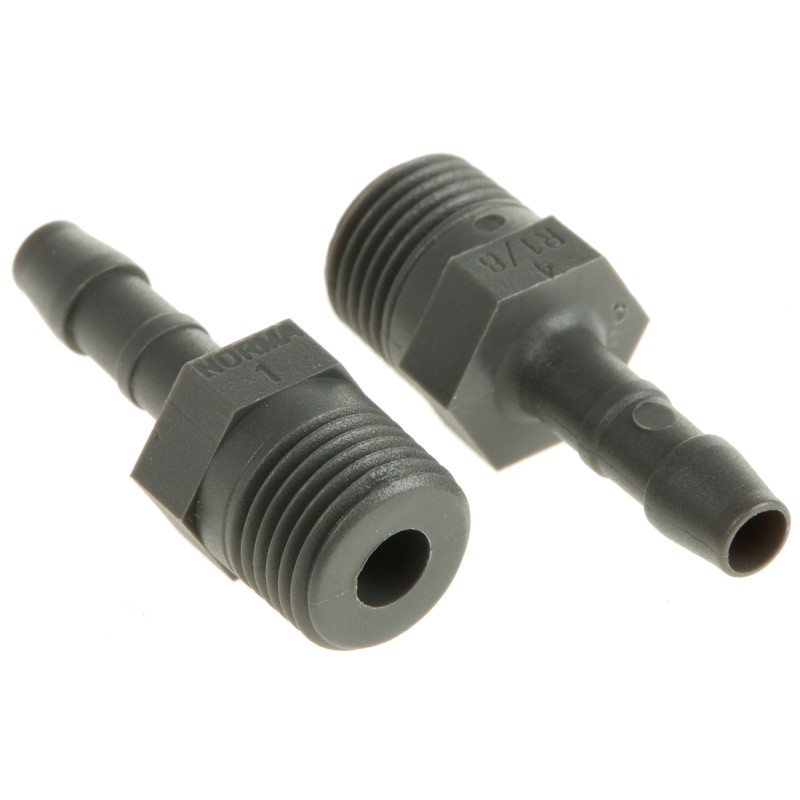 5 pcs - RS PRO Hose Connector, Straight Hose Tail Adaptor, R 1/8in 4mm ID