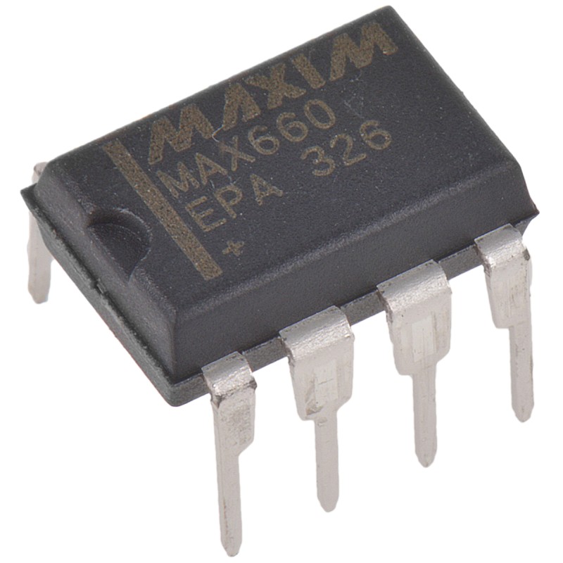 1 pcs - Maxim Integrated MAX660EPA+ Charge Pump, Regulator 100mA, -5.5 - -1.5 V, 80 kHz 8-Pin, PDIP