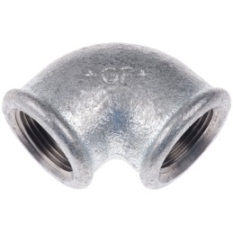 5 pcs - Georg Fischer Galvanised Malleable Iron Fitting, 90° Elbow, Female BSPP 3/4in to Female BSPP 3/4in