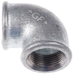 5 pcs - Georg Fischer Galvanised Malleable Iron Fitting, 90° Elbow, Female BSPP 3/4in to Female BSPP 3/4in