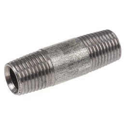 5 pcs - RS PRO Galvanised Malleable Iron Fitting Barrel Nipple, Male BSPT 1/4in to Male BSPT 1/4in